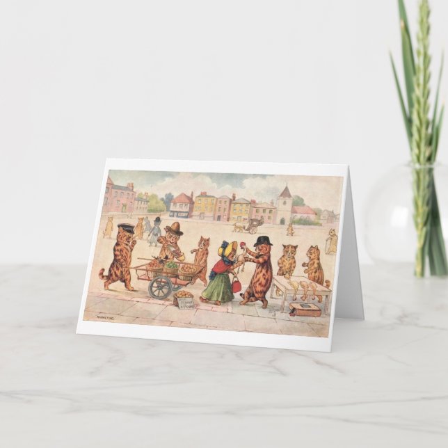 Louis Wain Cat Thank You Card (Front)