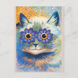 Louis Wain, Cat with Flower-Decorated Eyes, Postcard