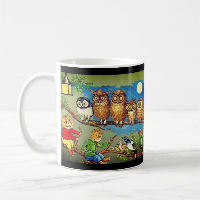 Louis Wain Cats & Owls Mug (Left)