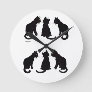 Louis Wain Cats Round Clock