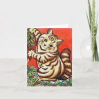 Louis Wain Christmas Cat Decorating Personalised