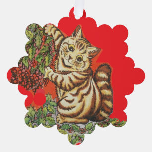 Louis Wain Christmas Cats Tree Decoration Card