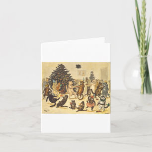 Louis Wain Christmas Party Card