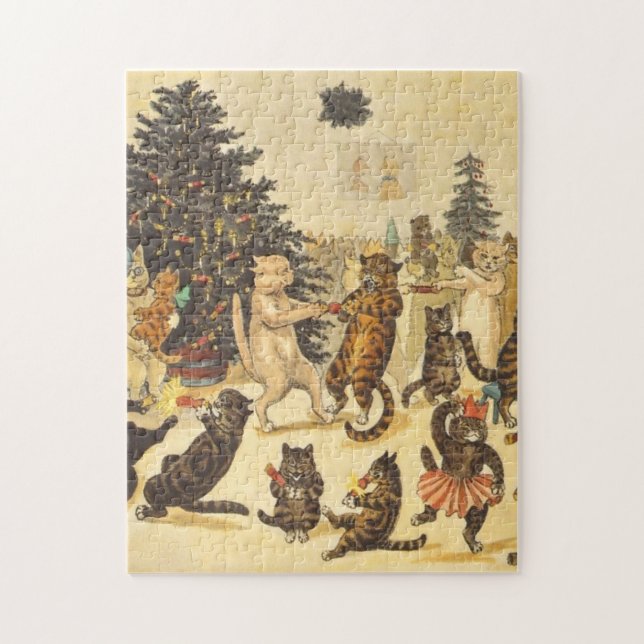 Louis Wain Christmas Party Jigsaw Puzzle (Vertical)