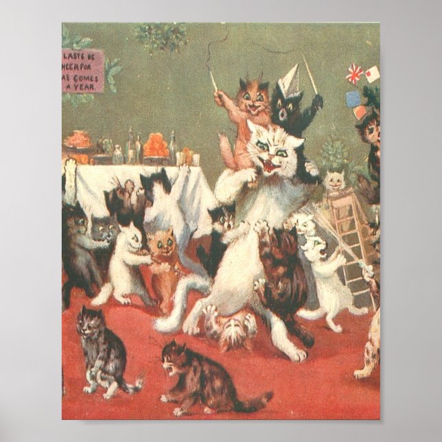 Louis Wain Christmas Party Poster (Front)