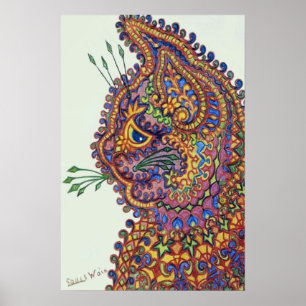 Louis Wain Fantasy Wallpaper Cat Poster