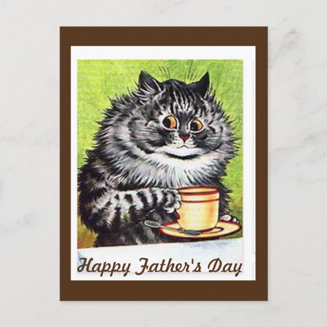 Louis Wain, Father's Day Cat Postcard (Front)
