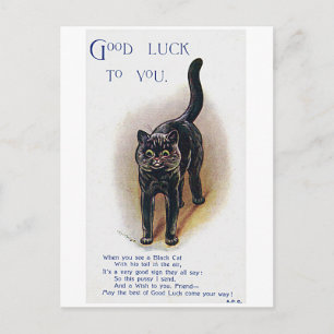 Louis Wain, Good Luck Cat,  Postcard