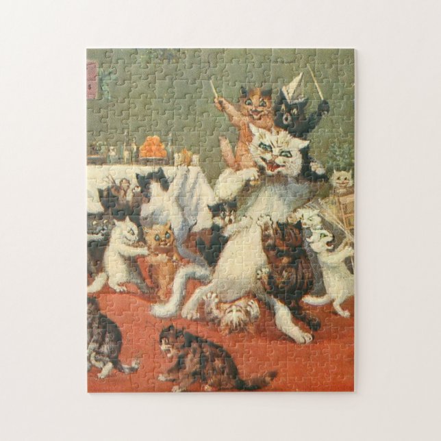 Louis Wain Merry Christmas Jigsaw Puzzle (Vertical)