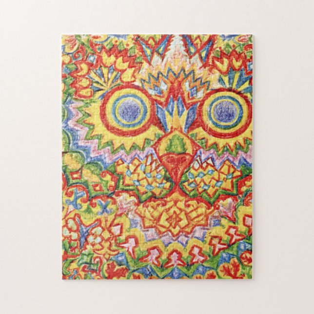 Louis Wain Psychedelic Cat Colourful Jigsaw Puzzle (Vertical)