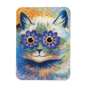 Louis Wain Psychedelic Cat Magnet