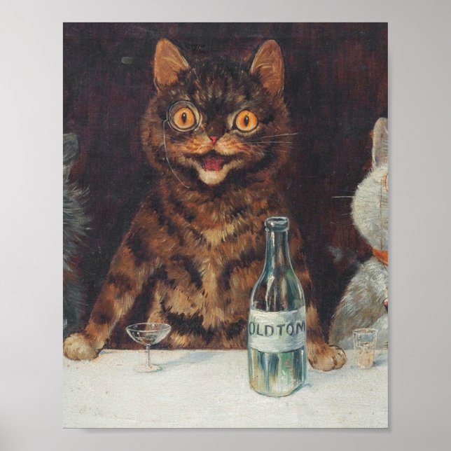 Louis Wain Smoking And Drinking Poster (Front)