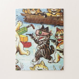 Louis Wain - The Ambush Robbers And Brigands Jigsaw Puzzle