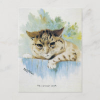 Louis Wain - Vintage Cat Next Door Illustration