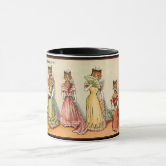 Louis Wain Wallflower Girl Cats Mug