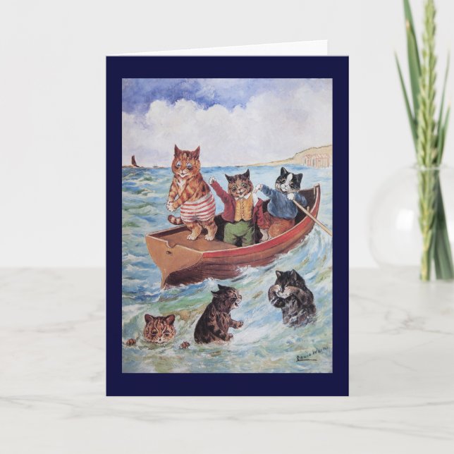 Louis Wain's Swimming Cats Card (Front)