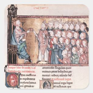 Louis X Stubborn Giving the Charter to Square Sticker
