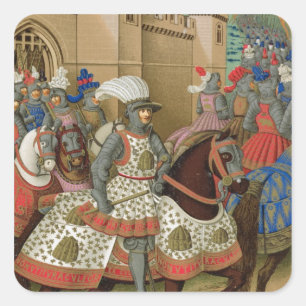 Louis XII (1462-1515) Leaving Alexandria on the 24 Square Sticker