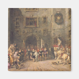 Louis XIII at the chateau of Blois, 1874 (oil on c Magnet