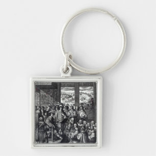 Louis XIII back from the siege of La Rochelle Key Ring