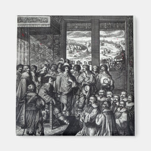 Louis XIII back from the siege of La Rochelle Magnet