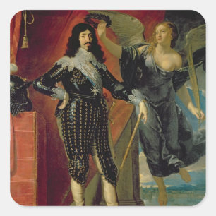 Louis XIII  Crowned by Victory, 1635 Square Sticker