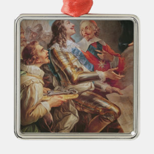 Louis XIII  dedicating the Church of Notre-Dame Metal Ornament