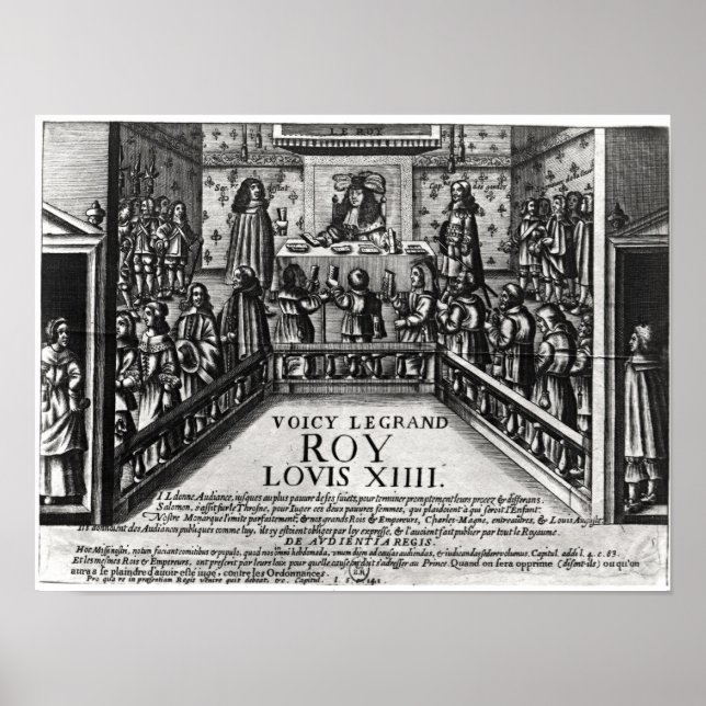 Louis XIV  administering justice Poster (Front)