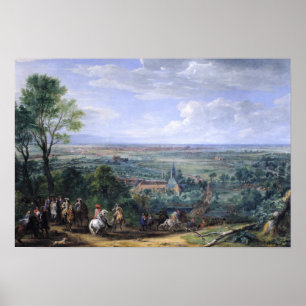 Louis XIV  at the Siege of Lille facing the Poster
