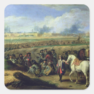 Louis XIV at the Siege of Tournai Square Sticker