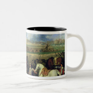 Louis XIV  at the Siege of Tournai Two-Tone Coffee Mug