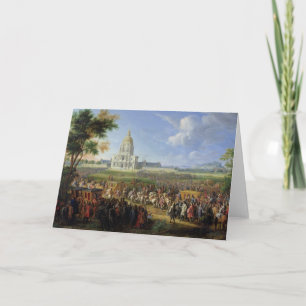 Louis XIV his Entourage Visiting Les Invalides Card