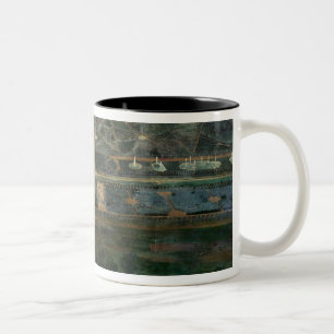 Louis XIV  hunting near chateau of Fontainebleau Two-Tone Coffee Mug