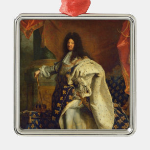 Louis XIV in Royal Costume, 1701 Metal Ornament
