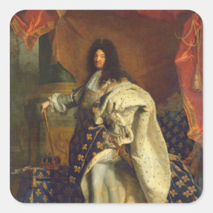 Louis XIV in Royal Costume, 1701 Square Sticker