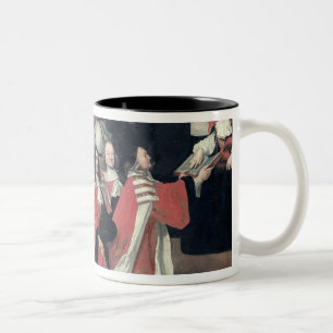 Louis XIV received by the sheriffs in Toulouse Two-Tone Coffee Mug