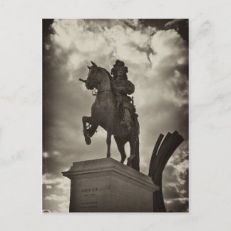 Louis XIV statue, Versailles Postcard