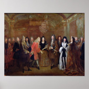 Louis XIV welcomes the Elector of Saxony Poster