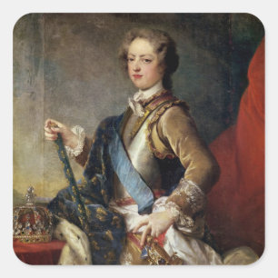 Louis XV  aged 15, after 1725 Square Sticker