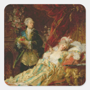 Louis XV and Madame Dubarry Square Sticker