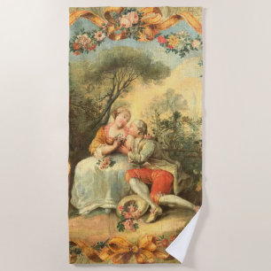 Louis XV Couple Beach Towel