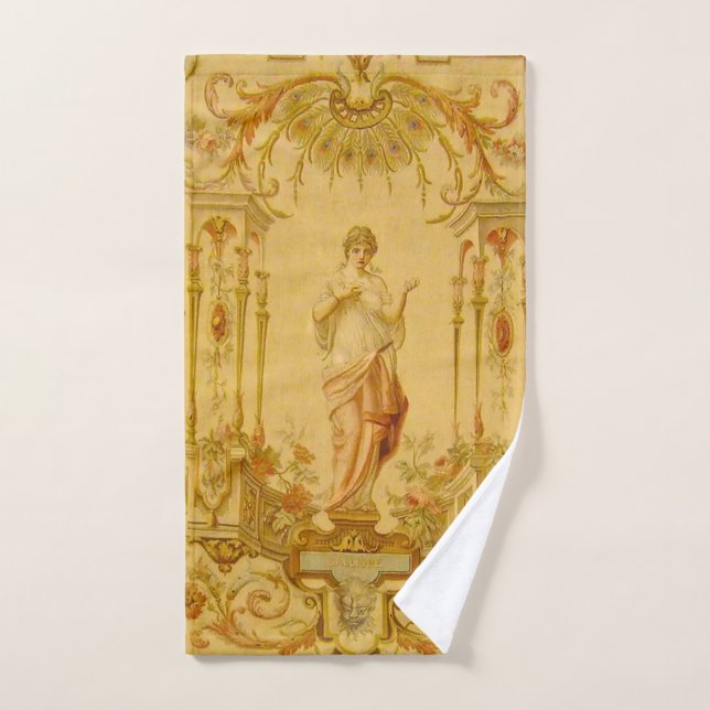 Louis XV Floral Calliope Muse Bath Towel Set (Hand Towel)