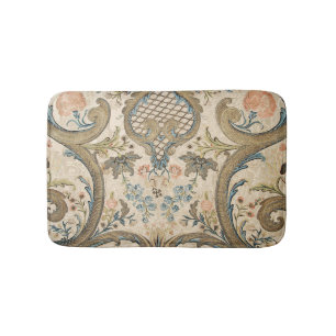 Louis XV Floral Print Elegant Bath Mat