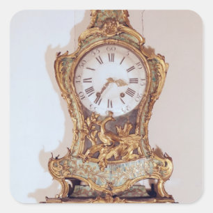 Louis XV style cartel clock Square Sticker