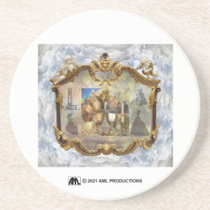 Louis XVI & Marie Antoinette Clouded Mirror 2 Coaster