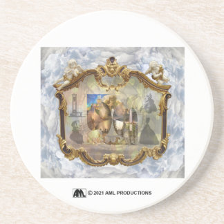 Louis XVI & Marie Antoinette Clouded Mirror 2 Coaster