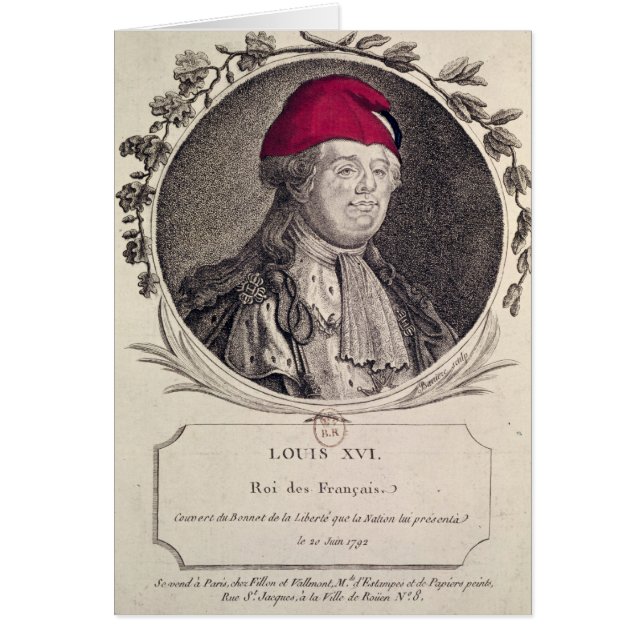 Louis XVI  wearing a phrygian bonnet (Front)