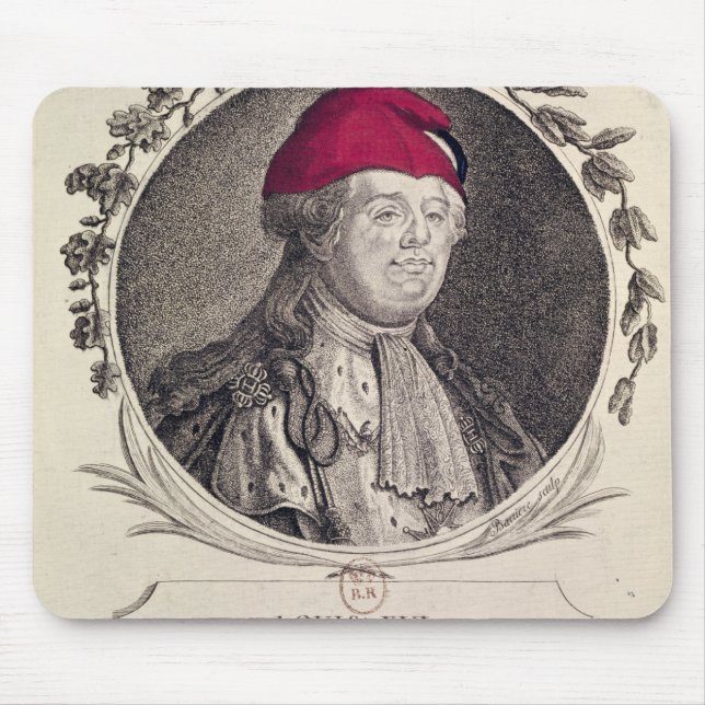 Louis XVI  wearing a phrygian bonnet Mouse Pad (Front)