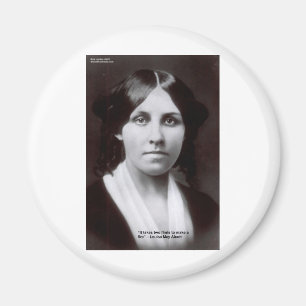Louisa May Alcott 2 Flints Love Quote Cards & Gift Magnet