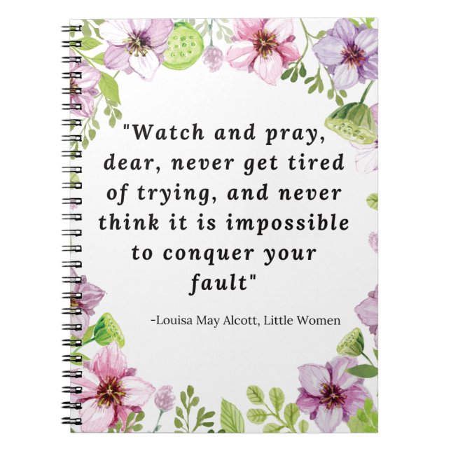 Louisa May Alcott, Little Women Quote Notebook (Front)